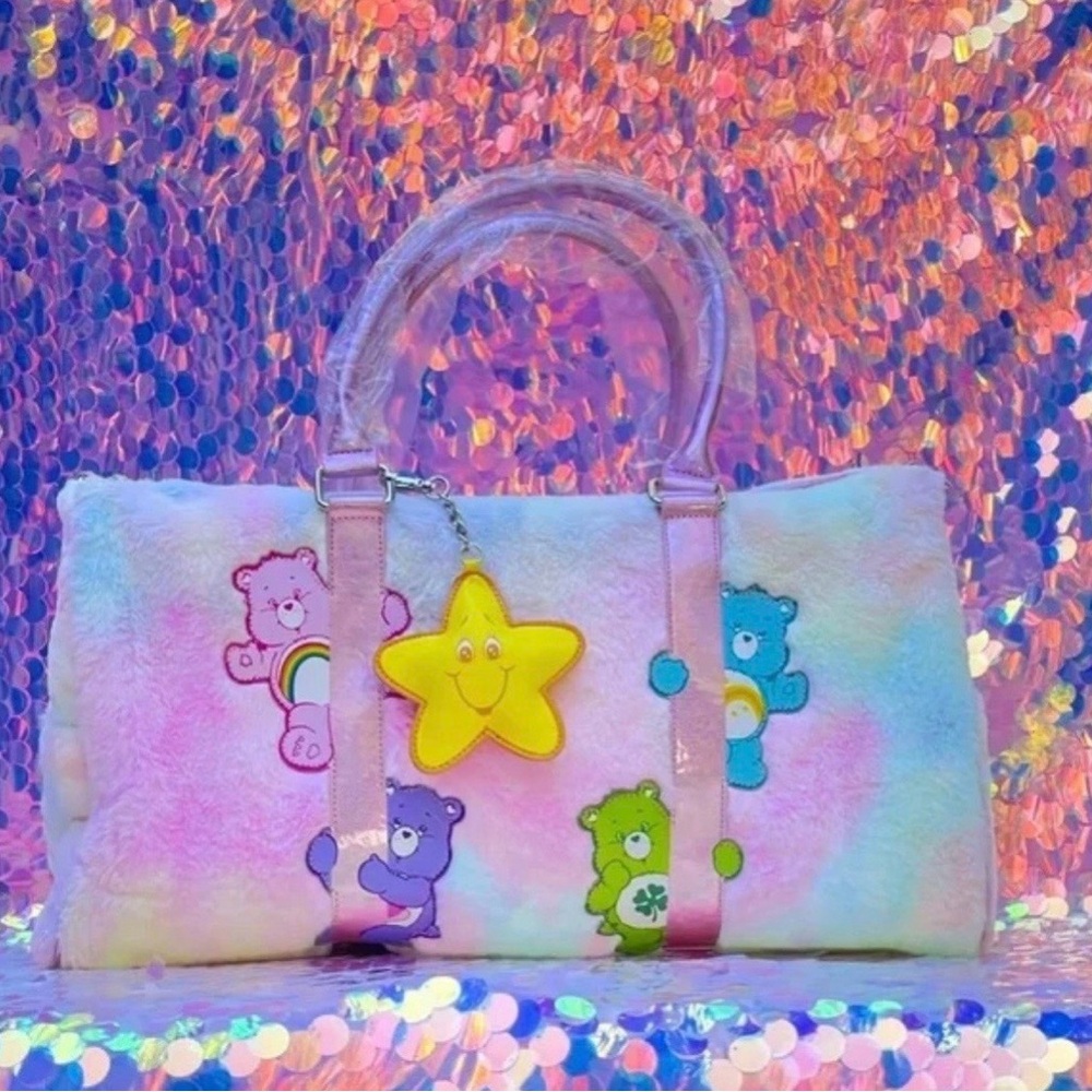 Rare HTF Dolls Kill Care Bear Duffle Weekender Bag